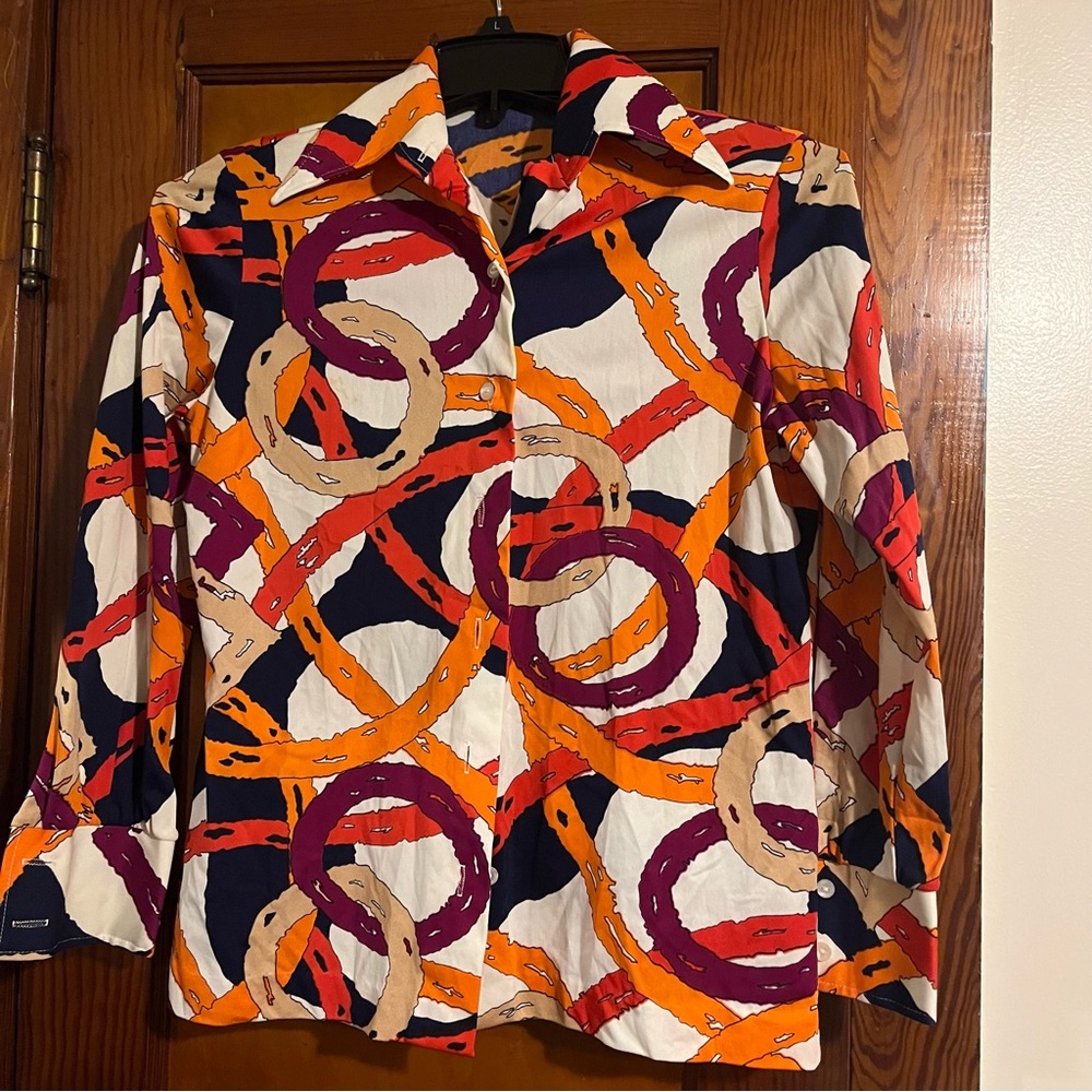 Vintage Swim Bali Bold Print Blouse